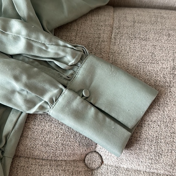 Satin Long Sleeve Mini Dress - Picture 7 of 7